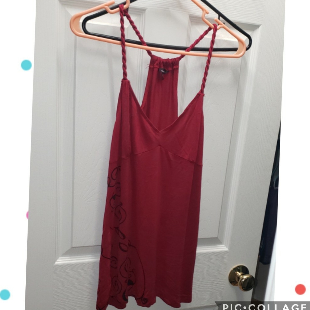 Red racerback tank